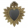 Grand miroir Ex-voto en résine dorée