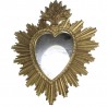 Grand miroir Ex-voto en résine dorée