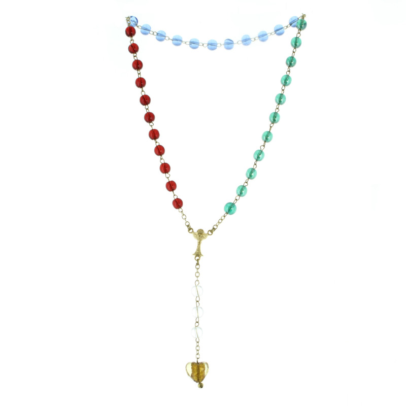 Lot De 12 Chapelets Des Missions Multicolores Sur Corde - Chapelet Chrétien En Bois - Culte Et Prière