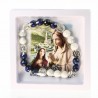 Bracciale della Madonna di Lourdes con pietre semipreziose
