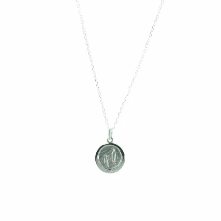 Parure en argent, chaîne et médaille de l'Apparition