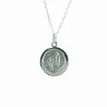Parure en argent, chaîne et médaille de l'Apparition