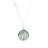 Parure en argent, chaîne et médaille de l'Apparition