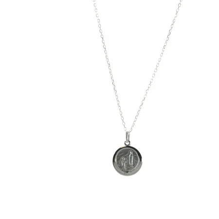 Parure en argent, chaîne et médaille de l'Apparition
