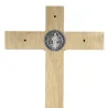 Wooden Crucifix of Saint Benedict on a stand 22cm