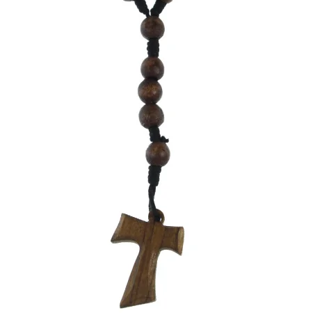 Rosario di Lourdes di legno d'ulivo di Gerusalemme