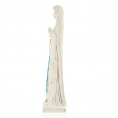 Statue de la Vierge de Lourdes Blanche et Bleu de 10 cm en résine
