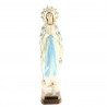 Statue de 21cm résine de Notre Dame de Lourdes avec un manteau de fleurs