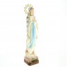 Statue de 21cm résine de Notre Dame de Lourdes avec un manteau de fleurs