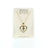 Pendentif en Plaqué Or d'une Croix dans un Coeur avec des strass
