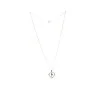 Pendentif en Plaqué Or d'une Croix dans un Coeur avec des strass