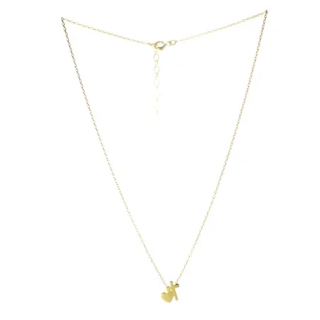 Collier en Plaqué Or Croix et Coeur