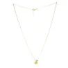 Collier en Plaqué Or Croix et Coeur