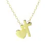 Collier en Plaqué Or Croix et Coeur