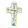 Croce religiosa in vetro colorato 8x12cm