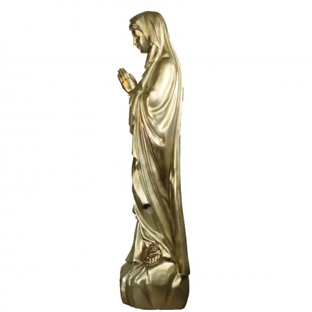 Statua Madonna di Lourdes d'oro in resina 80 cm