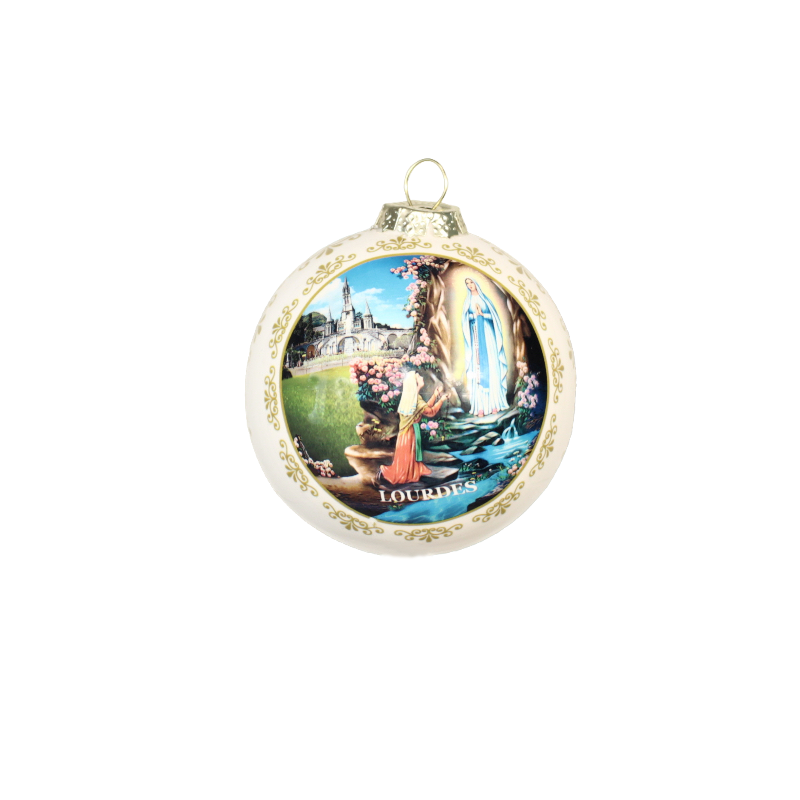 Palla di Natale di Lourdes e Basilica in Ceramica