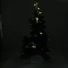 Statua di Angeli e Albero di Natale Luminoso in Resina 36cm