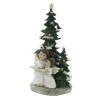 Statua di Angeli e Albero di Natale Luminoso in Resina 36cm