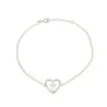 Bracelet en argent d'une Croix dans un coeur