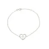 Bracelet en argent d'une Croix dans un coeur