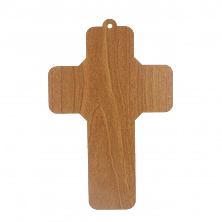 Croce natalizia con la Sacra Famiglia in legno