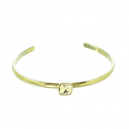 Bracciale rigido dorato con...