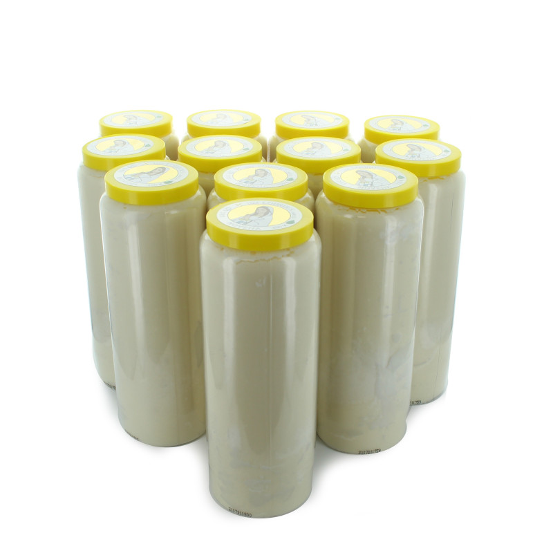 Candele Di Novena Bianche, 20 Pezzi, Combustione 9 Giorni, 100% Vegetali, Consegna Veloce