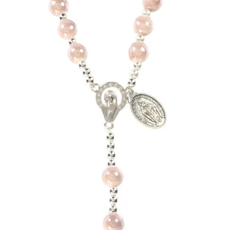 Chapelet de la Vierge Miraculeuse en perle rose