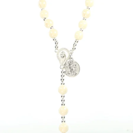 Chapelet de Saint michel en perle blanche