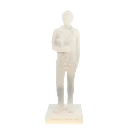Statue de Saint Carlo Acutis de 15cm en Albatre