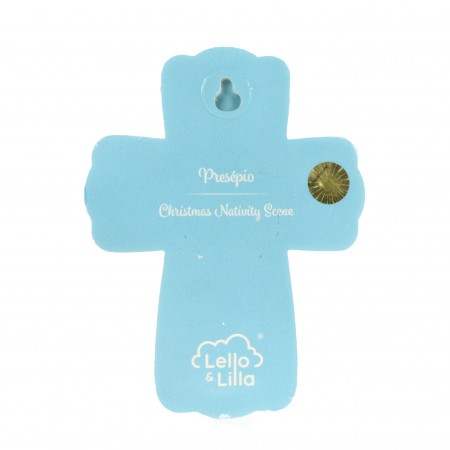 Croce per bambini della Natività 14 cm in resina
