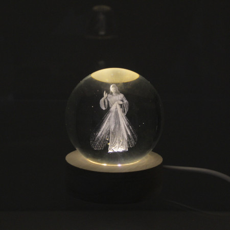 Lampada LED rotonda di Gesù Misericordioso