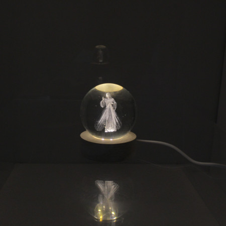 Lampada LED rotonda di Gesù Misericordioso