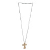 Collier avec Croix en bois d'érable deux tons
