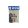 Collier avec Croix en bois d'érable deux tons