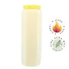 3 candele bianche da novena in cera vegetale