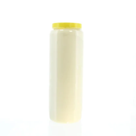 3 candele bianche da novena in cera vegetale