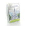 Confezione regalo, scatola per biscotti con vista Basilica di Lourdes 210 g di biscotti Sablés
