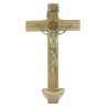 Crucifix de Saint Benoit avec Bénitier de 51cm en Bois d'Olivier