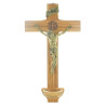 Crucifix de Saint Benoit avec Bénitier de 51cm en Bois d'Olivier