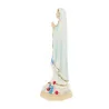 Statua di Nostra Signora di Lourdes con 2 medaglie in resina 15 cm