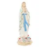 Statua di Nostra Signora di Lourdes con 2 medaglie in resina 15 cm