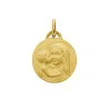 Medaglia della Madonna con Bouquet in Oro Placcato da 18 mm