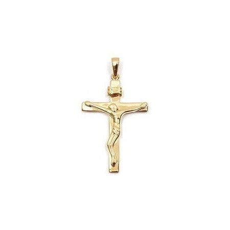 Pendentif croix Plaqué Or 18 carats moderne