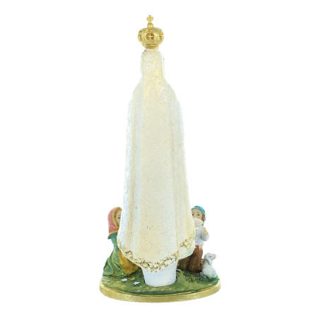 Statue de Notre Dame de Fatima de 22cm en résine dorée