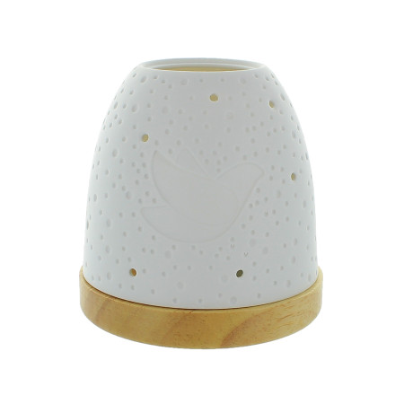 Photophore Colombe en Porcelaine
