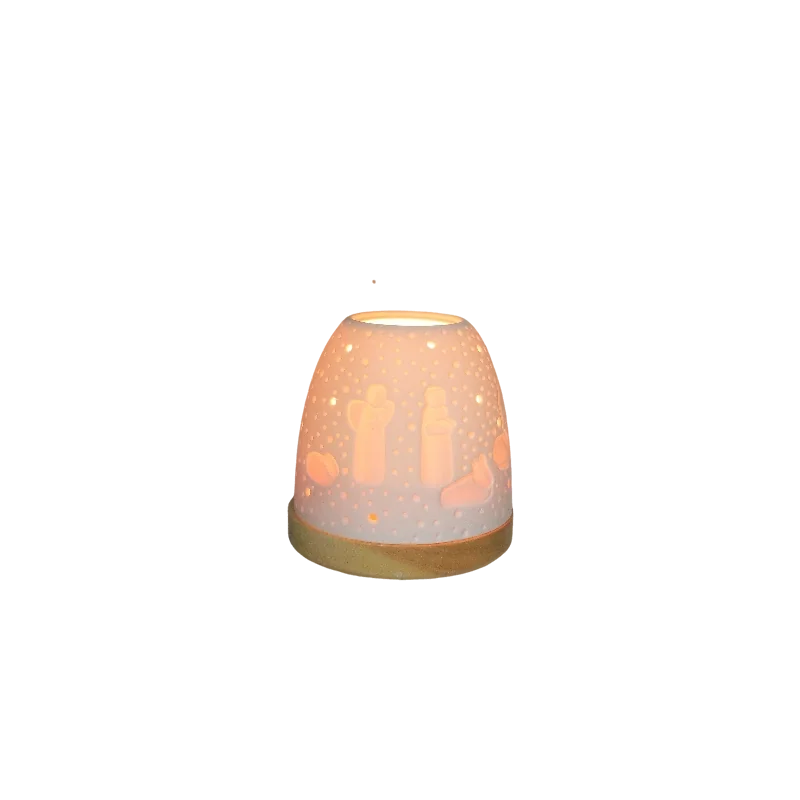 Porcelain Holy Family candle holder