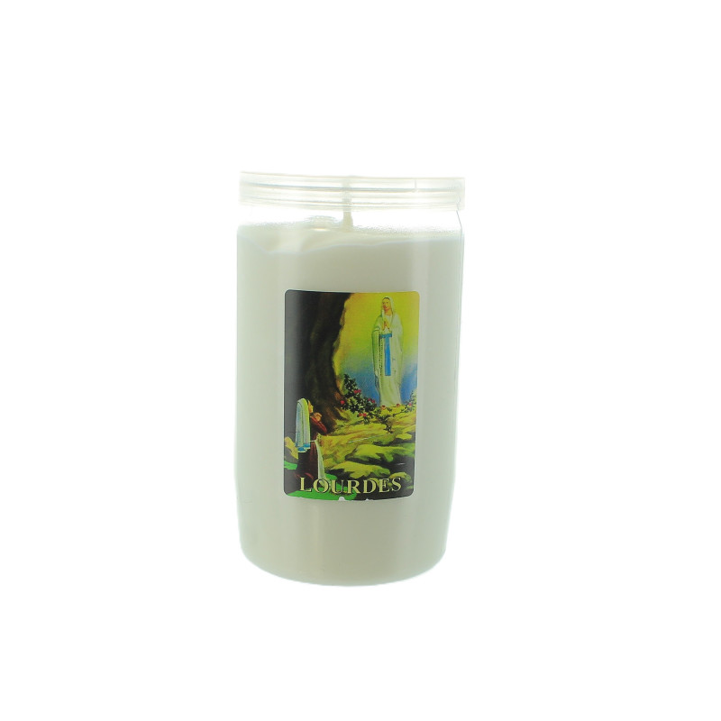 Bougie De Tombe Numéro 3 Blanche Avec Couvercle - Pack 10 Bougies Cimetière Longue Durée