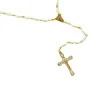 Rosario d'oro con grani di vera madreperla e croce